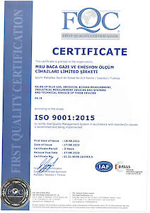 ISO 9001 İngilizce Kalite Belgesi